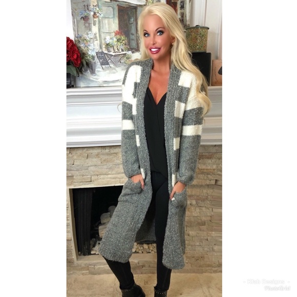 ❤️LAST 1! Super Warm/Soft Striped Cardigan - Picture 4 of 4